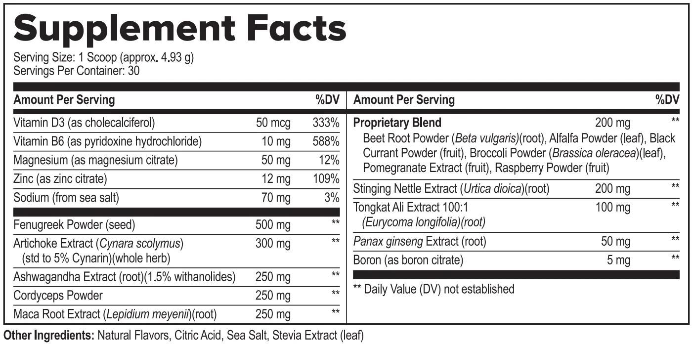 ProstaCleanse Product Label